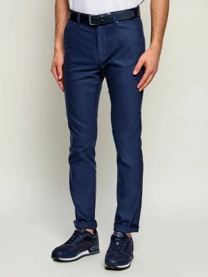 BOSS ORANGE Spodnie chino | Slim Fit | z dodatkiem lnu
