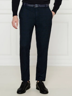BOSS ORANGE Spodnie chino | Tapered fit granatowy