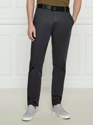 BOSS ORANGE Spodnie chino | Tapered fit grafitowy