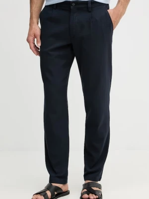 BOSS Orange spodnie chinos męskie bawełniane z elastanem Pleated