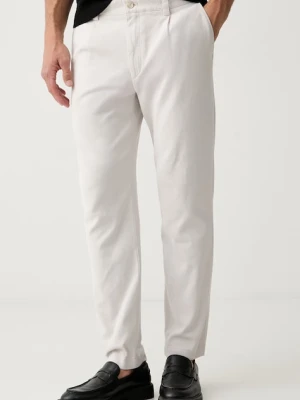 BOSS Orange spodnie chinos męskie bawełniane z elastanem Pleated
