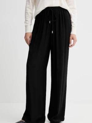 BOSS Orange spodnie damskie kolor czarny proste high waist 50544016