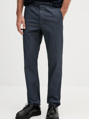 BOSS Orange spodnie męskie kolor granatowy dopasowane 50542977