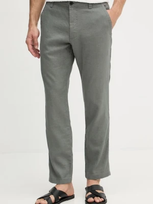 BOSS Orange spodnie męskie z lnem