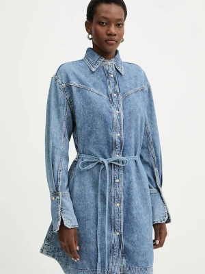 BOSS Orange sukienka jeansowa C SHIRTDRESS