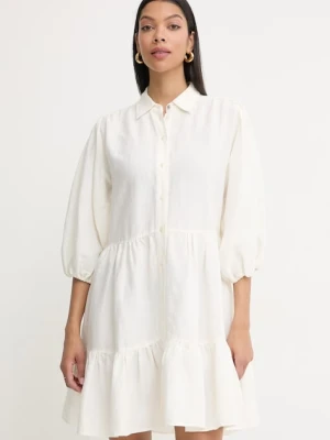 BOSS Orange sukienka koszulowa z lnem C Disenna