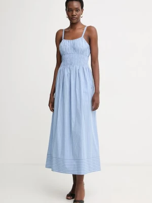 BOSS Orange sukienka rozkloszowana bawełniana C Diplyn