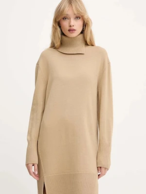 BOSS Orange sukienka z dodatkiem wełny C_Feringatessa