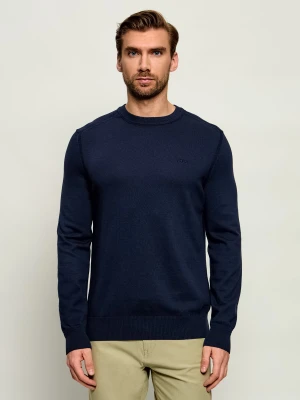 BOSS ORANGE Sweter Asac_C | Regular Fit granatowy