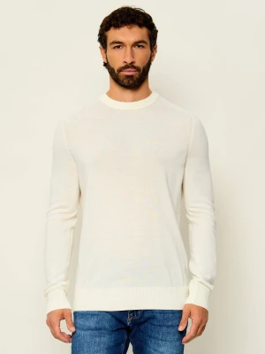 BOSS ORANGE Sweter Avac_C-1 | Regular Fit | z dodatkiem wełny kremowy