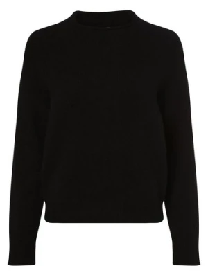 BOSS Orange Sweter damski Kobiety Wełna czarny jednolity,