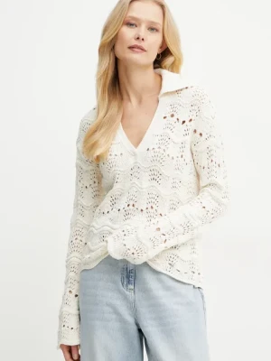 BOSS Orange sweter damski kolor beżowy 50537850
