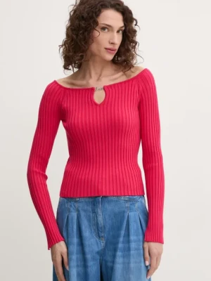 BOSS Orange sweter damski kolor różowy 50531462