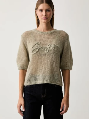 BOSS Orange sweter damski z wełną C_Farezza zielony