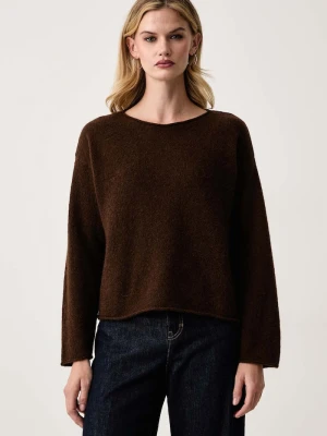 BOSS Orange sweter damski z wełną C_Follettino brązowy