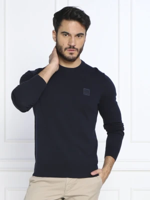 BOSS ORANGE Sweter Kanovano | Regular Fit | z dodatkiem kaszmiru granatowy