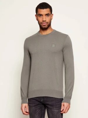 BOSS ORANGE Sweter Kanovano_S | Regular Fit | z dodatkiem kaszmiru szary