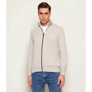 BOSS ORANGE Sweter Kanozip_S | Regular Fit | z dodatkiem kaszmiru