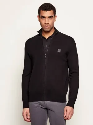 BOSS ORANGE Sweter Kanozip_S | Regular Fit | z dodatkiem kaszmiru