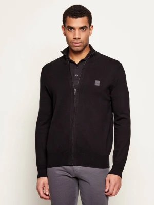 BOSS ORANGE Sweter Kanozip_S | Regular Fit | z dodatkiem kaszmiru