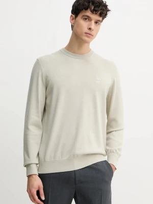 BOSS Orange sweter męski z bawełną Kanovano_S beżowy