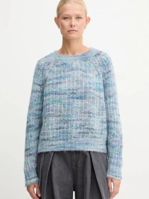 BOSS Orange sweter wełniany damski kolor multicolor 50527837