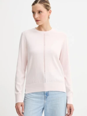 BOSS Orange sweter z dodatkiem wełny damski kolor różowy lekki 50548927