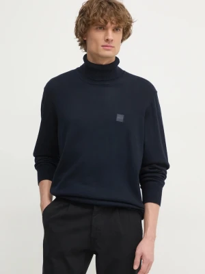 BOSS Orange sweter z domieszką kaszmiru Akiro_S granatowy