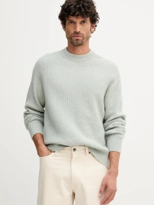 BOSS Orange sweter z wełną męski kolor zielony 50548674