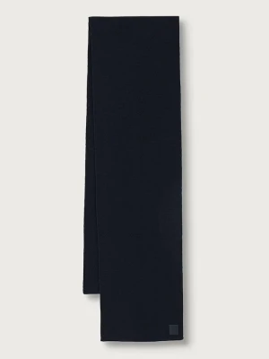 BOSS Orange szalik męski z wełną Foxon_Scarf granatowy