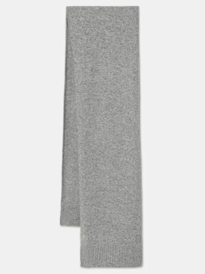 BOSS Orange szalik wełniany kolor czarny gładki 50522445