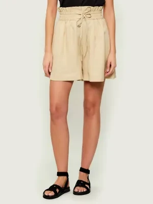 BOSS ORANGE Szorty C_Tacolina | Relaxed fit | z dodatkiem lnu