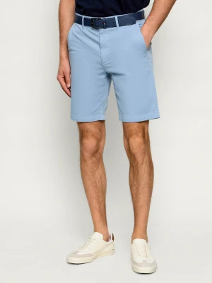 BOSS ORANGE Szorty chino | Slim Fit | stretch błękitny