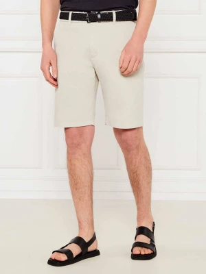 BOSS ORANGE Szorty chino | Tapered fit beżowy