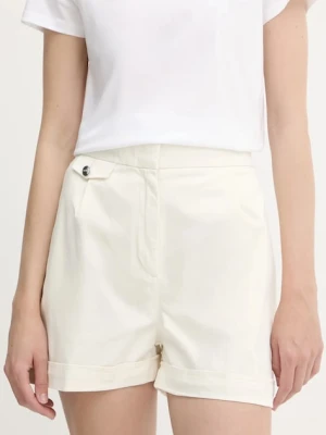 Zdjęcie produktu BOSS Orange szorty damskie kolor beżowy gładkie high waist 50540402