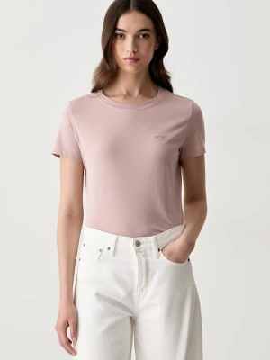 BOSS Orange T-shirt basic damski bawełniany C Esogo 1 różowy
