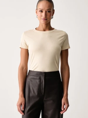 BOSS Orange T-shirt basic damski bawełniany C Esogo 1 żółty