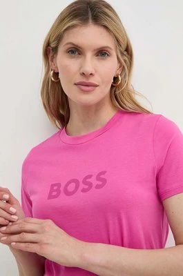 Boss Orange t-shirt bawełniany BOSS ORANGE damski kolor fioletowy 50501139