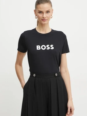 BOSS Orange t-shirt bawełniany C_Elogo_5 czarny