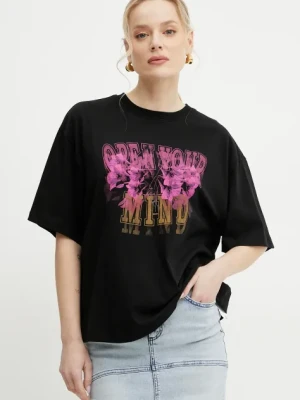 BOSS Orange t-shirt bawełniany damski kolor czarny 50534814