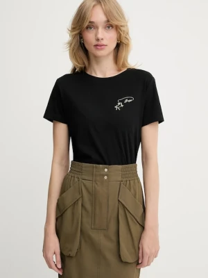 BOSS Orange t-shirt bawełniany damski kolor czarny 50545288