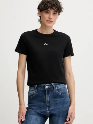 BOSS Orange t-shirt bawełniany damski kolor czarny 50547547