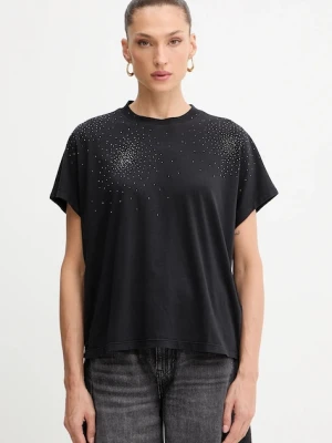 BOSS Orange t-shirt bawełniany damski kolor czarny 50547797