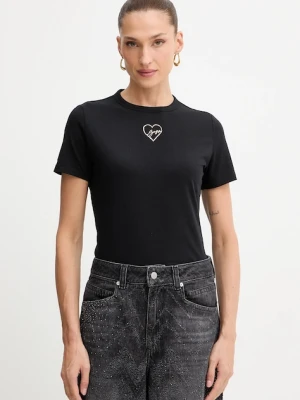 BOSS Orange t-shirt bawełniany damski kolor czarny 50549192