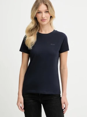 BOSS Orange t-shirt bawełniany damski kolor granatowy 50506973