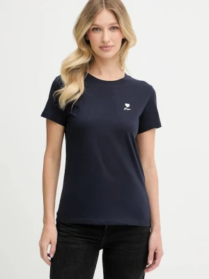 BOSS Orange t-shirt bawełniany damski kolor granatowy 50545288