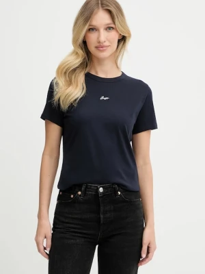 BOSS Orange t-shirt bawełniany damski kolor granatowy 50547547