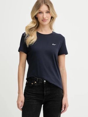 BOSS Orange t-shirt bawełniany damski kolor granatowy 50554015