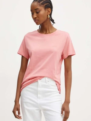 BOSS Orange t-shirt bawełniany kolor różowy 50506973