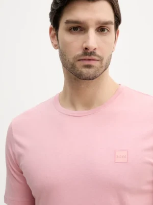 BOSS Orange t-shirt bawełniany kolor różowy 50508584